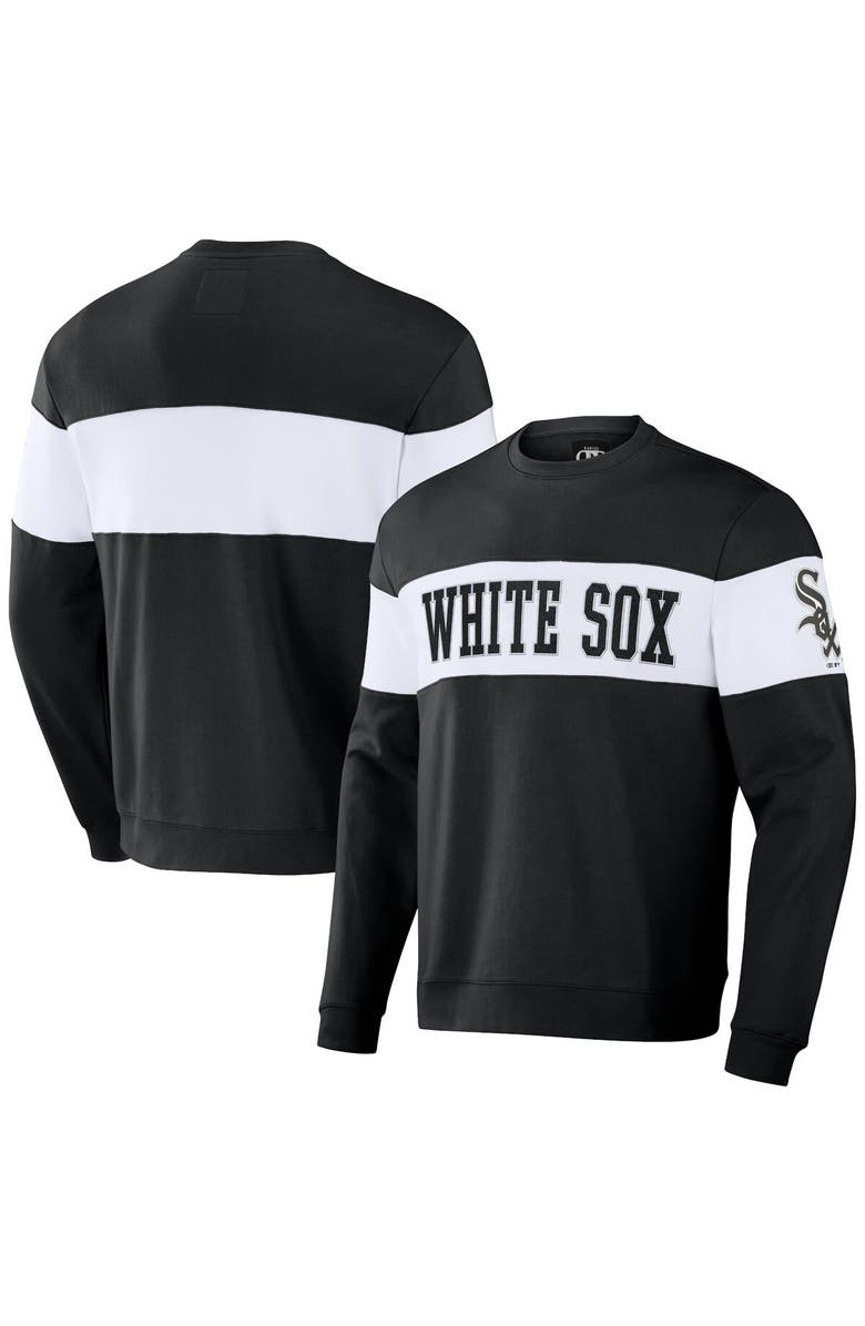 Darius Rucker Collection by Fanatics Men's Darius Rucker Collection by Fanatics Black Chicago White Sox Stripe Pullover Sweatshirt, Main, color, Black