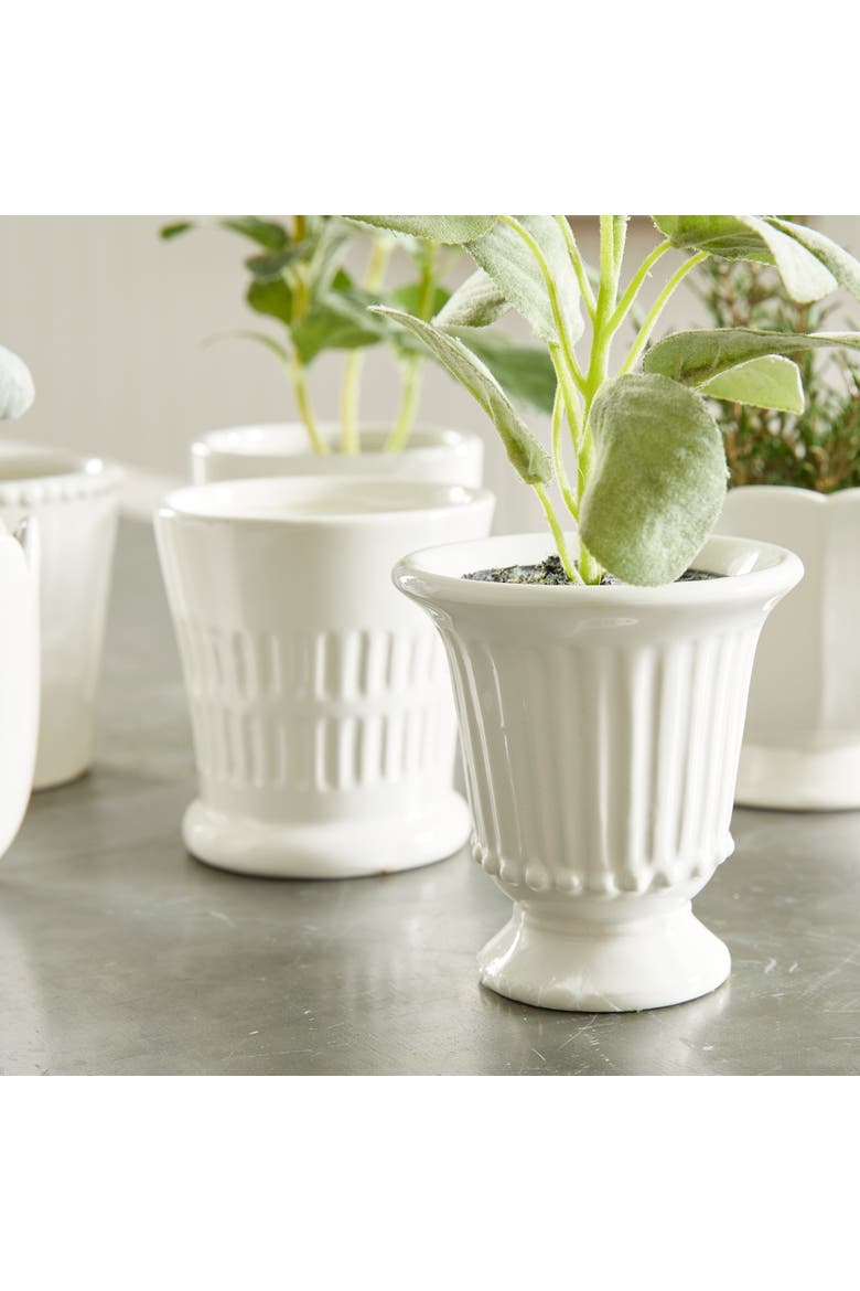 Mirabelle Mini Cachepots Set Of 6, Alternate, color, White