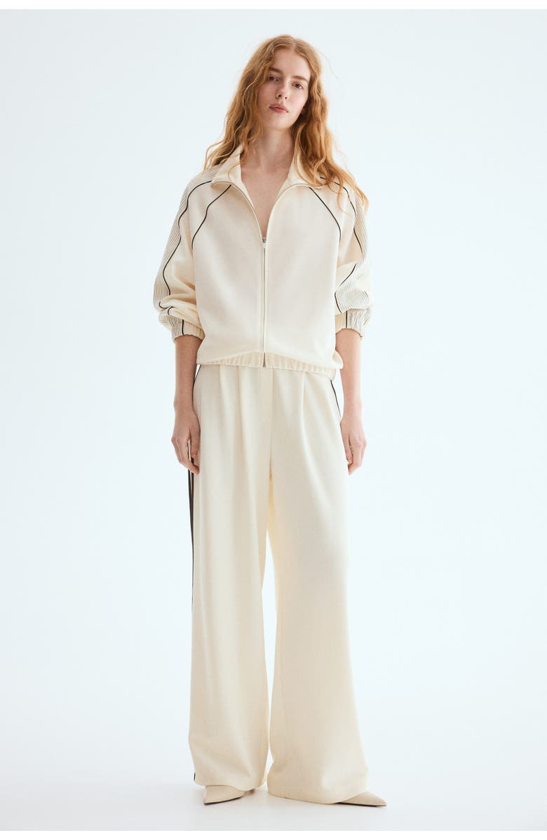 H&M Track Jacket, Alternate, color, Cream