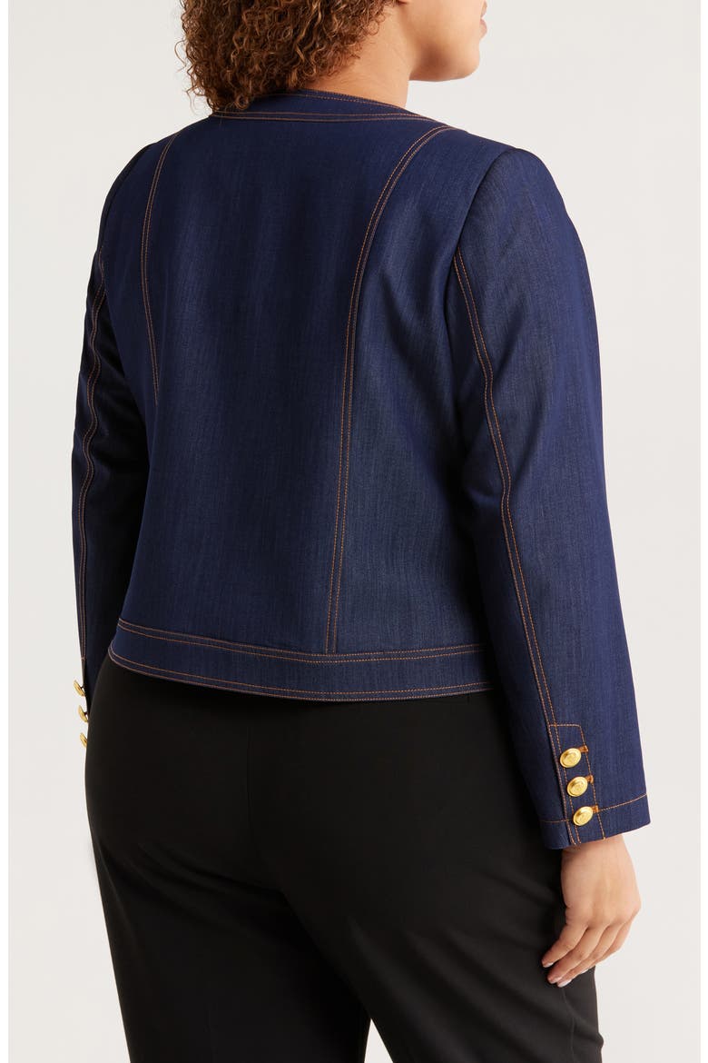 Crop Denim Jacket, Alternate, color, DENIM