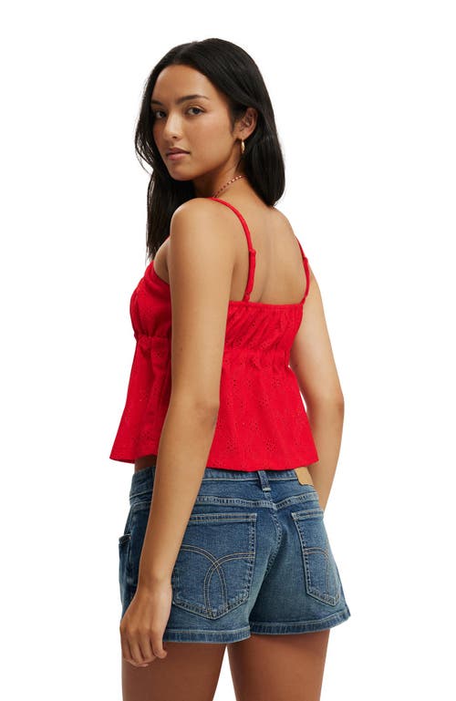 Shop Cotton On Lola Tie Up Cami In Lava Flare