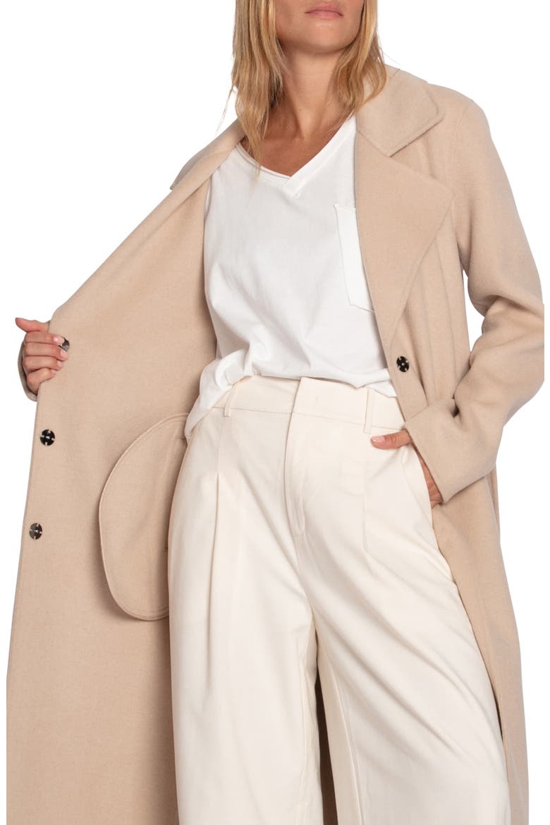 Ex-Boyfriend Wool Blend Maxi Coat, Alternate, color, PALE OAT