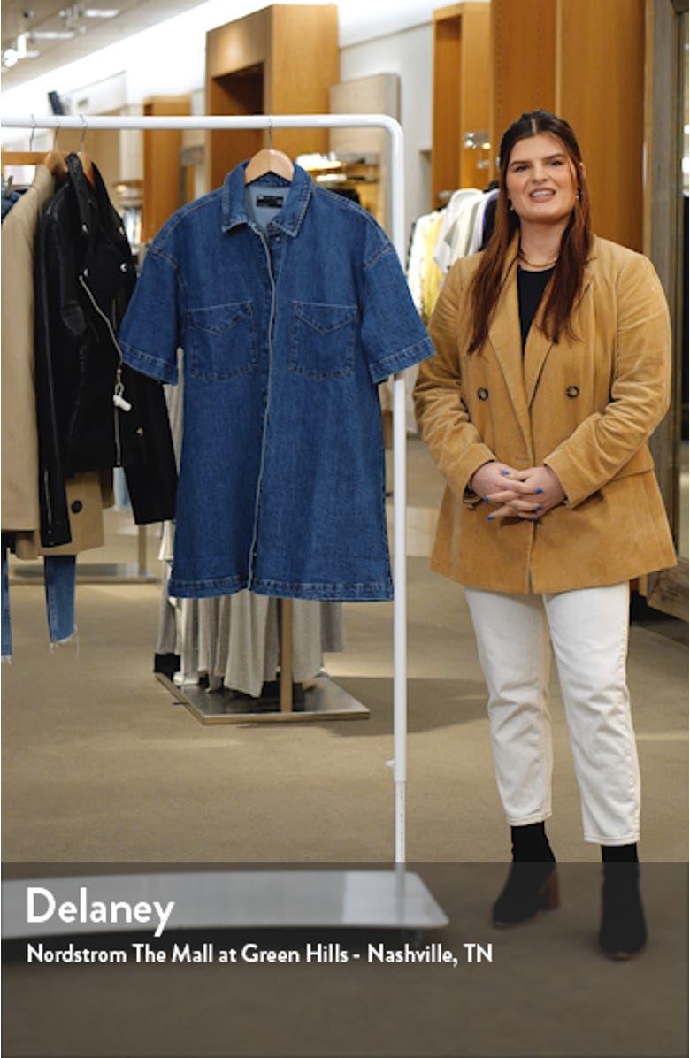 Relaxed Fit Denim Shirtdress, sales video thumbnail