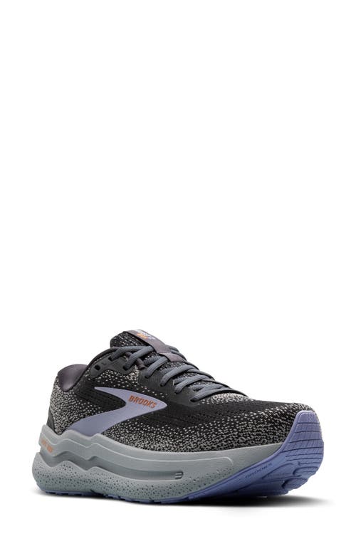 Brooks Ghost Max 2 Running Shoe in Ebony/sweet Lavender/alloy 