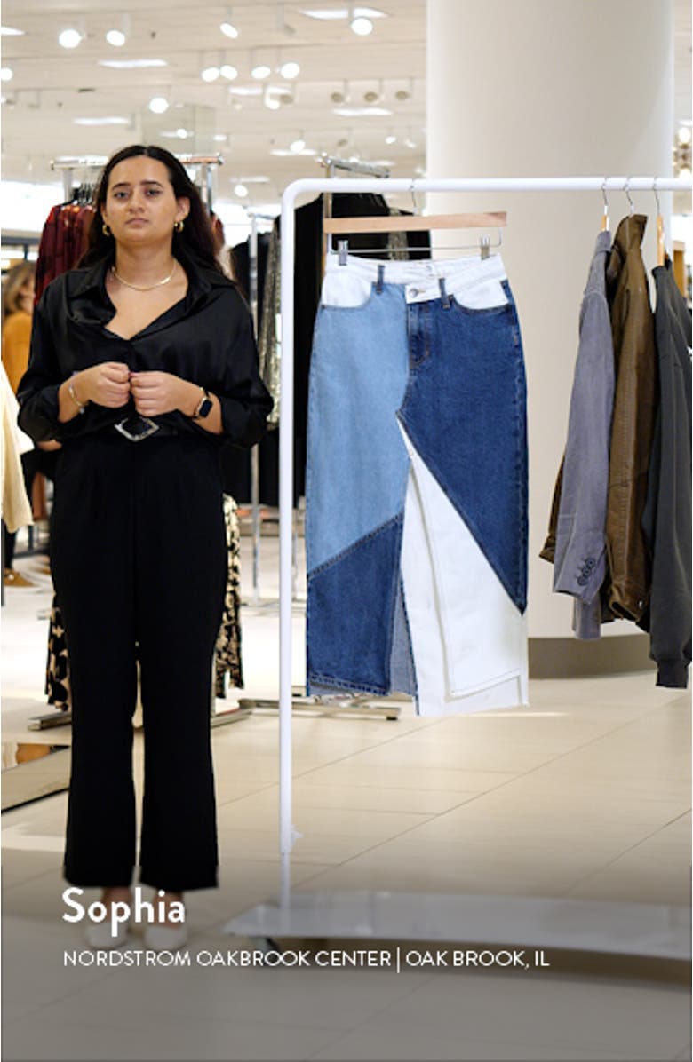 Patchwork Denim Skirt, sales video thumbnail