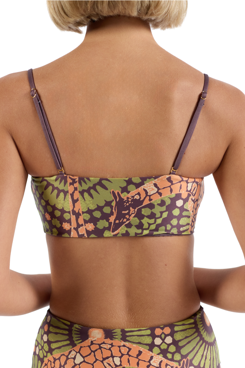 The Africa - Bandeau Bikini Top Reversible, Alternate, color, Brown