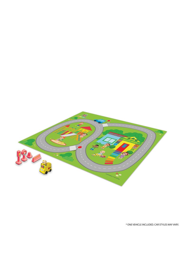 Deluxe Cocomelon Floor Playmat & Toy Car, Kids 3+, Alternate, color, Multicolored