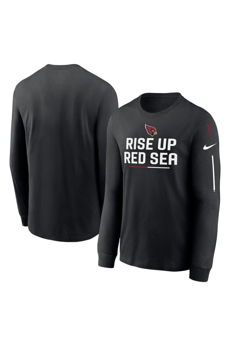 Men's Nike Black Arizona Cardinals Team Slogan Long Sleeve T-Shirt, Main, color, Black