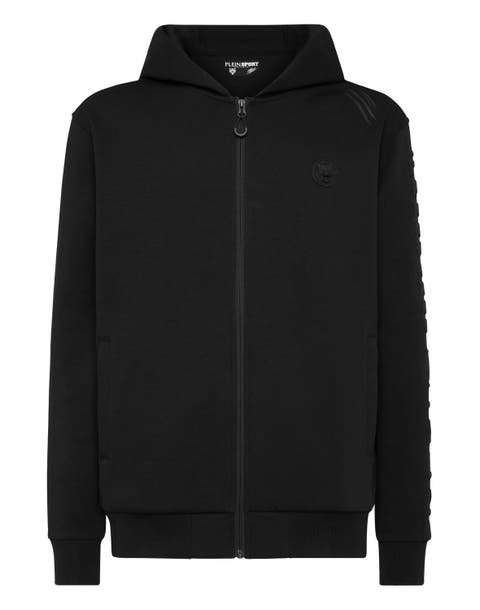 Embossed Hoodie Sweatjacket Men