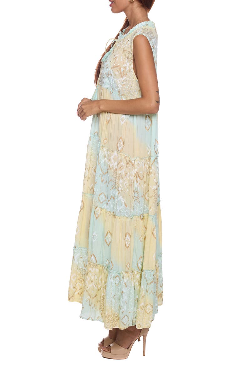 Tiered Maxi Dress, Alternate, color, LIGHT YELLOW