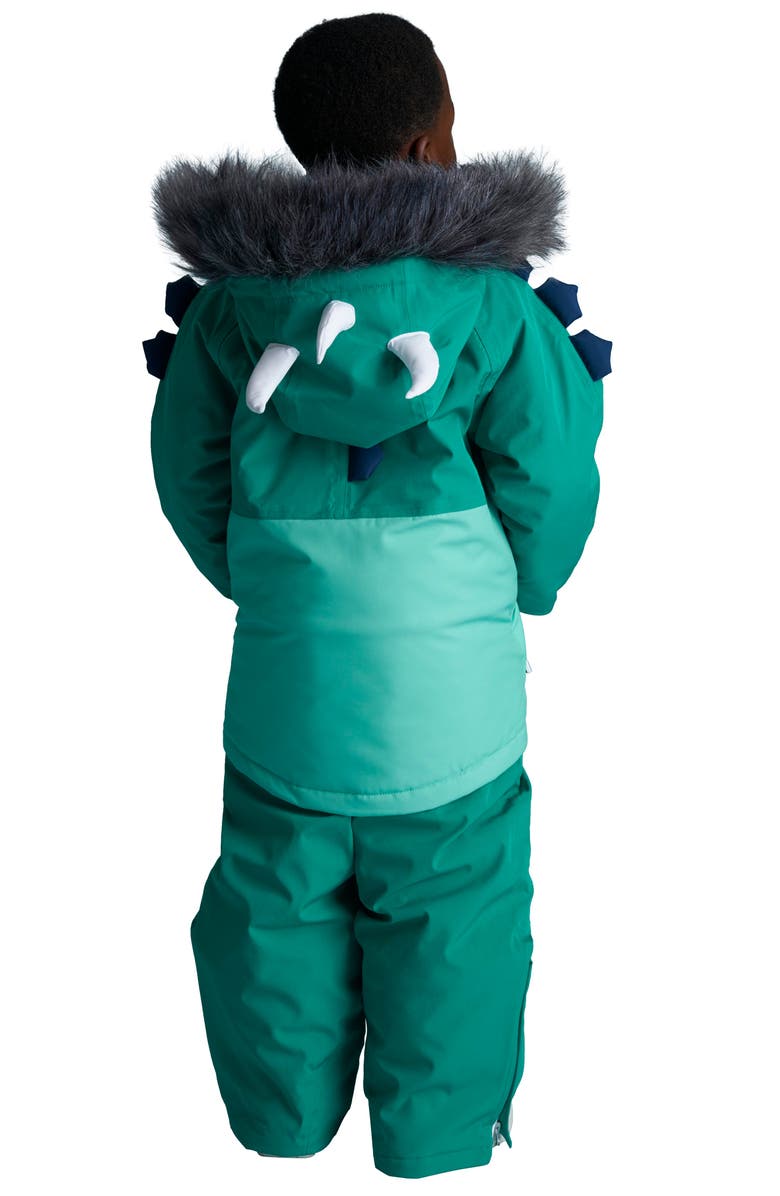 Roarsome Spike the Dinosaur Ski Jacket, Alternate, color, Green