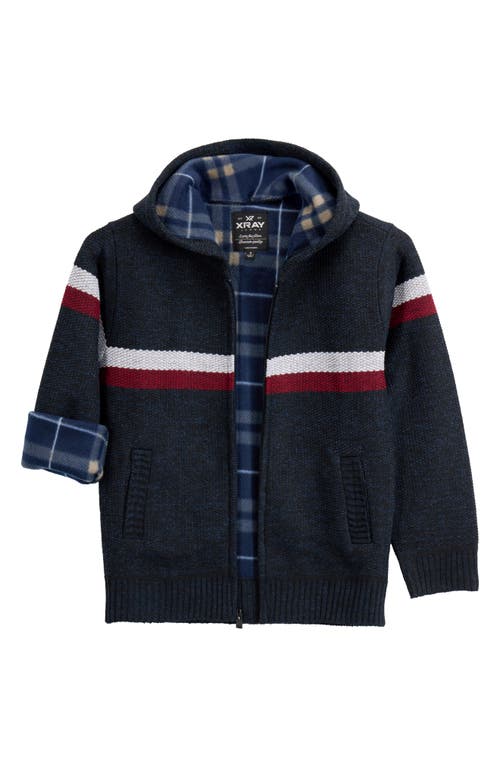 X-ray Xray Kids' Stripe Full Zip Hoodie In Black