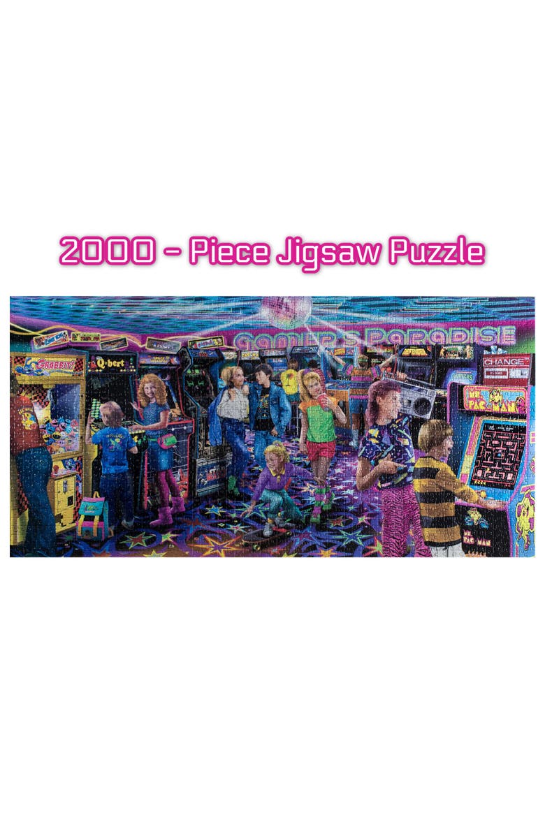 Gamers Paradise '80s Retro Arcade 2000 Piece Jigsaw Puzzle, Alternate, color, Multi-Color