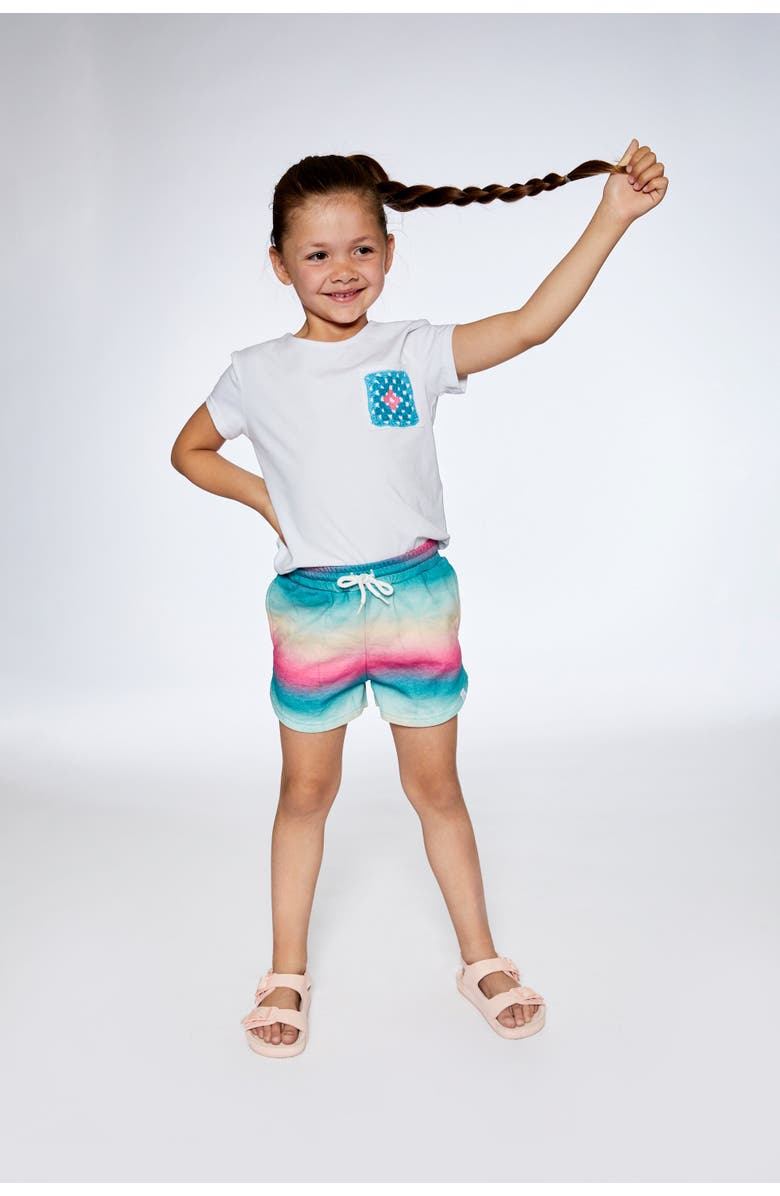 Deux par Deux Little Girl's Organic Cotton Tee With Print White, Alternate, color, 