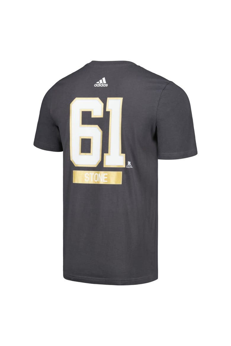 Men's adidas Mark Stone Gray Vegas Golden Knights Fresh Name & Number T-Shirt, Alternate, color, Gray