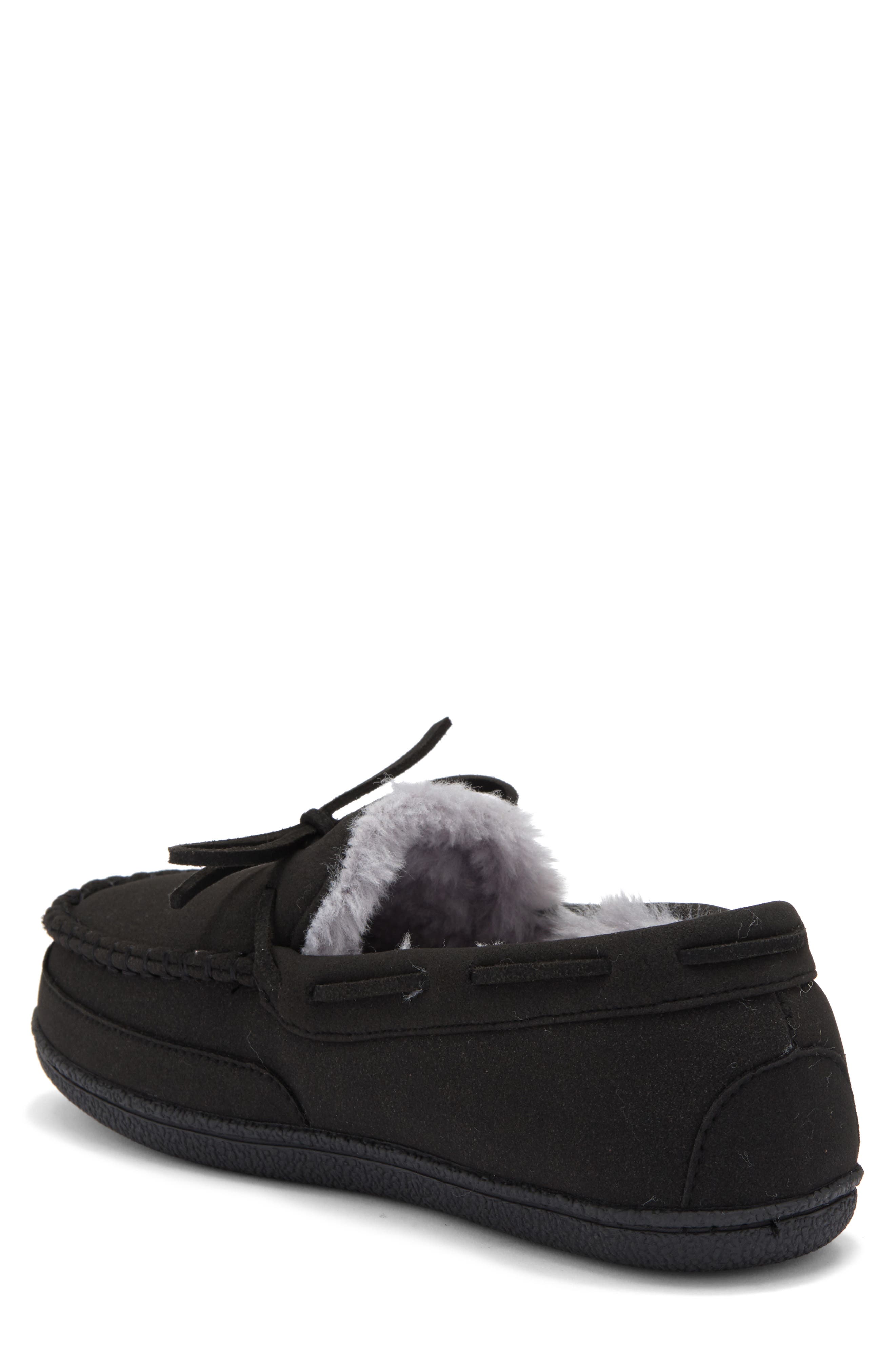 NORDSTROM RACK Dutton Faux Shearling Indoor/Outdoor Slipper, Alternate, color, Black