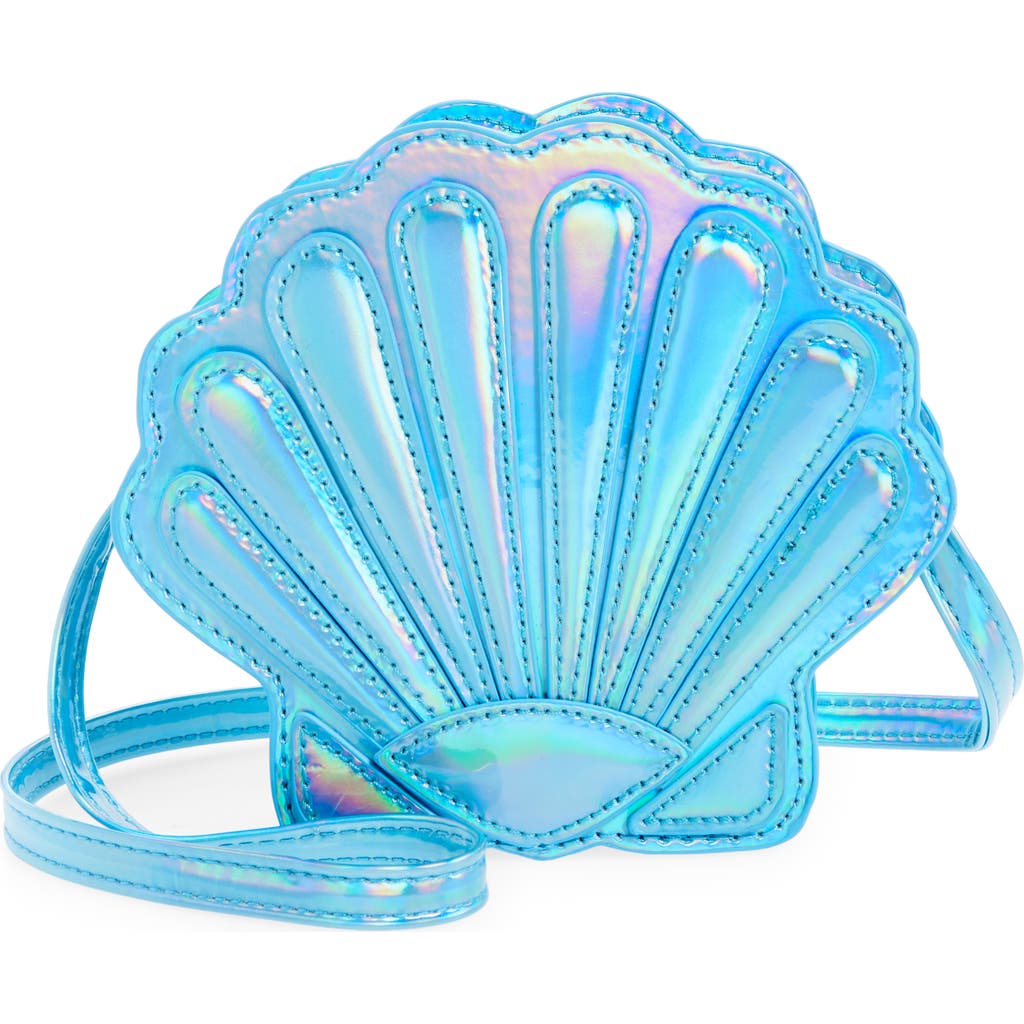 Capelli New York Kids' Seashell Crossbody Bag In Mint Blue