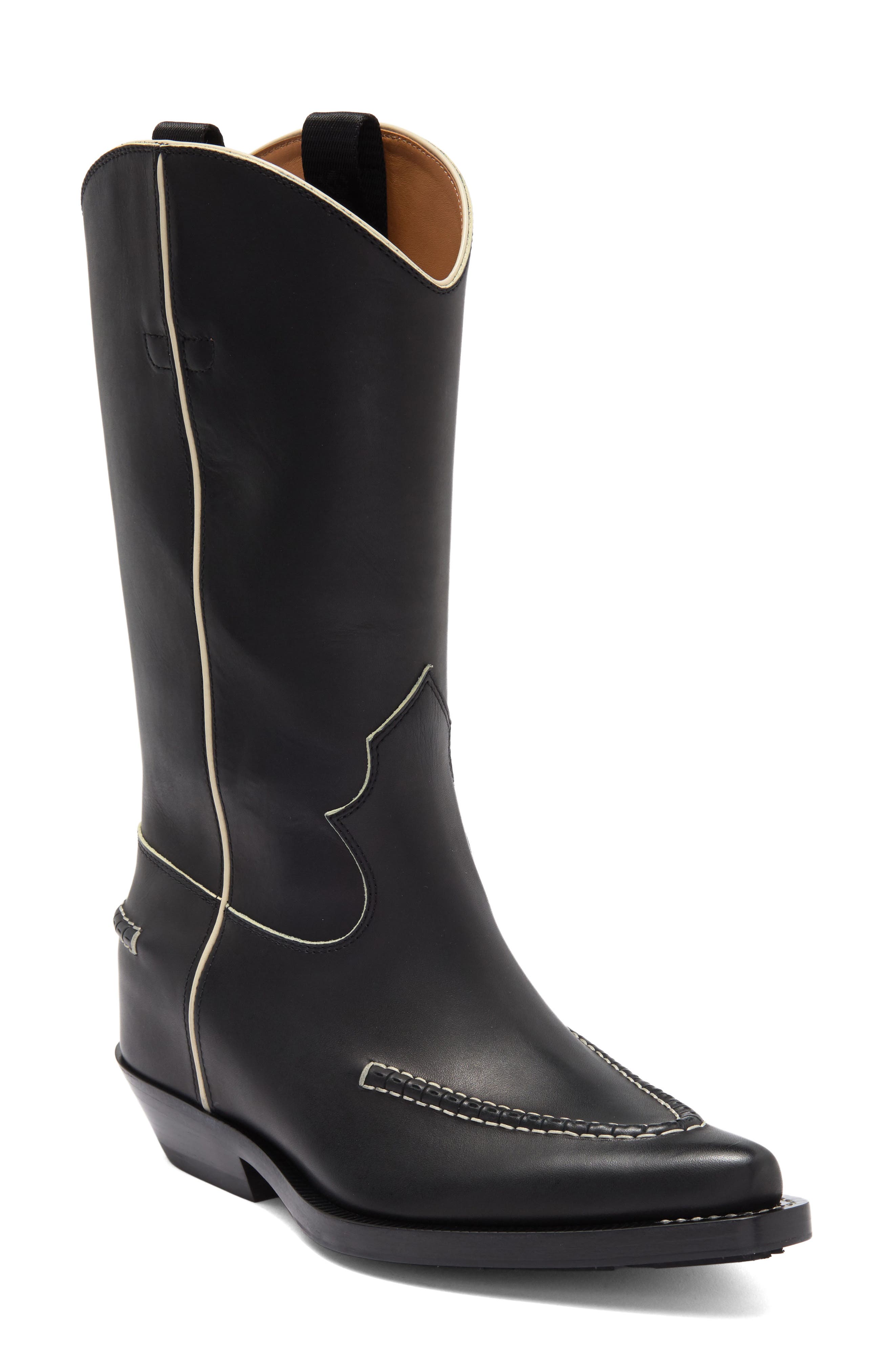 Chloé Nellie Western Boot, Main, color, Black