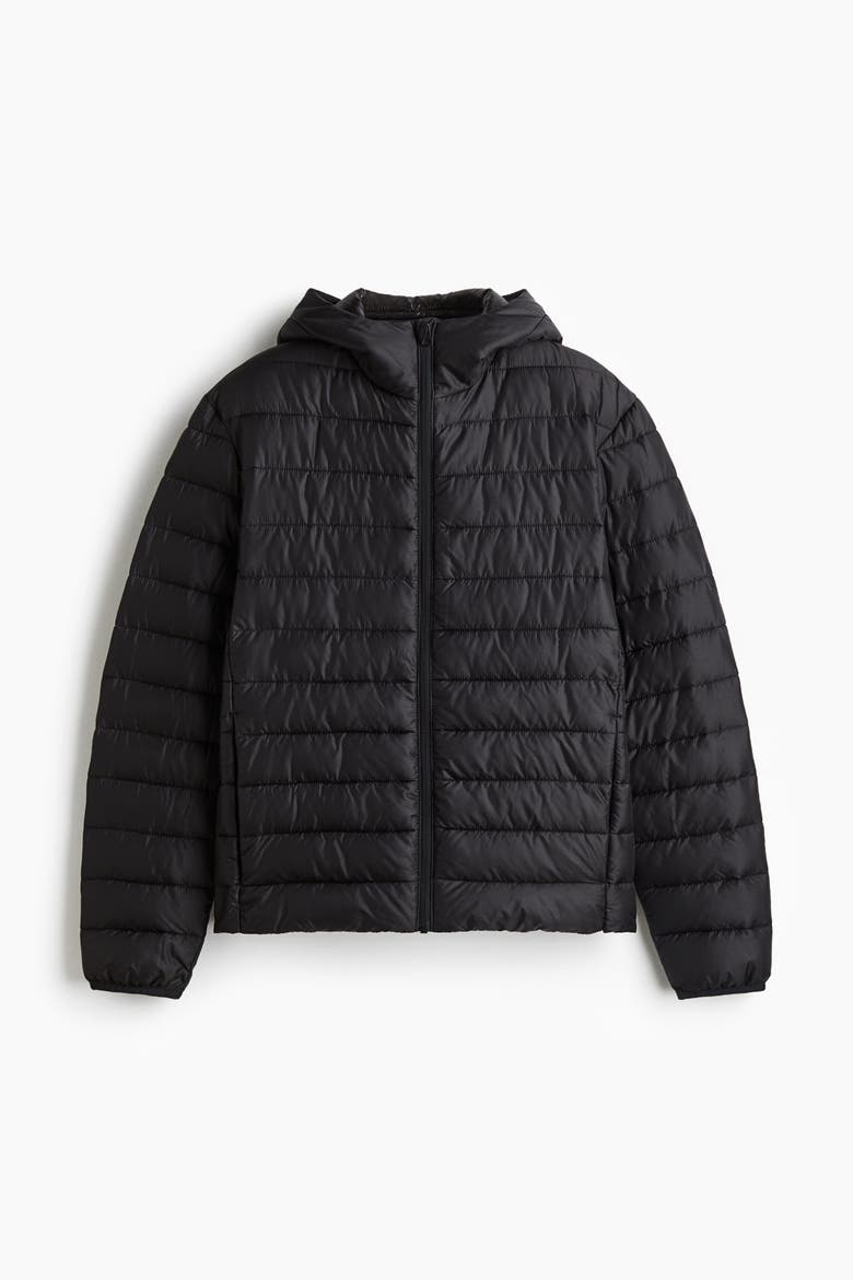 Slim-Fit Lightweight Puffer Jacket, Alternate, color, Black