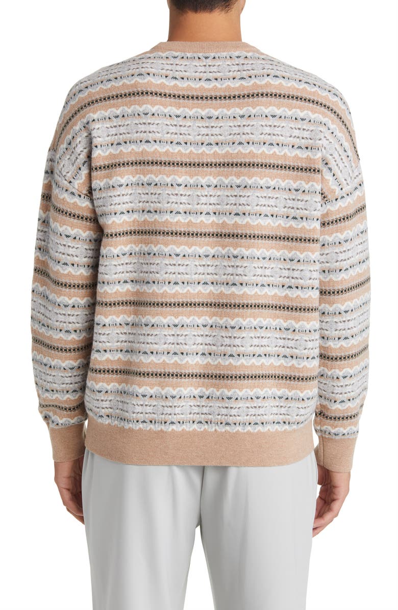 Reiss Plato Fair Isle Stripe Wool Sweater, Alternate, color, 