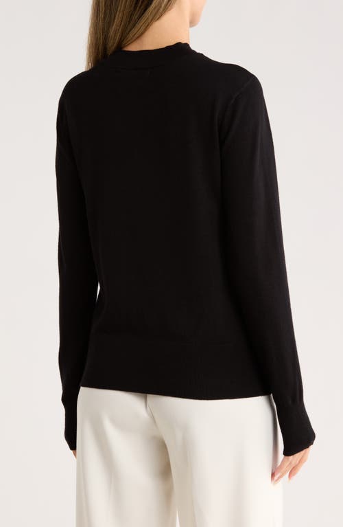 Dr2 By Daniel Rainn Lace Yoke Sweater In Black