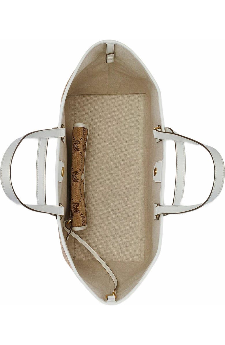 MCM Himmel Shopper in Lauretos Raffia Jacquard, Alternate, color,