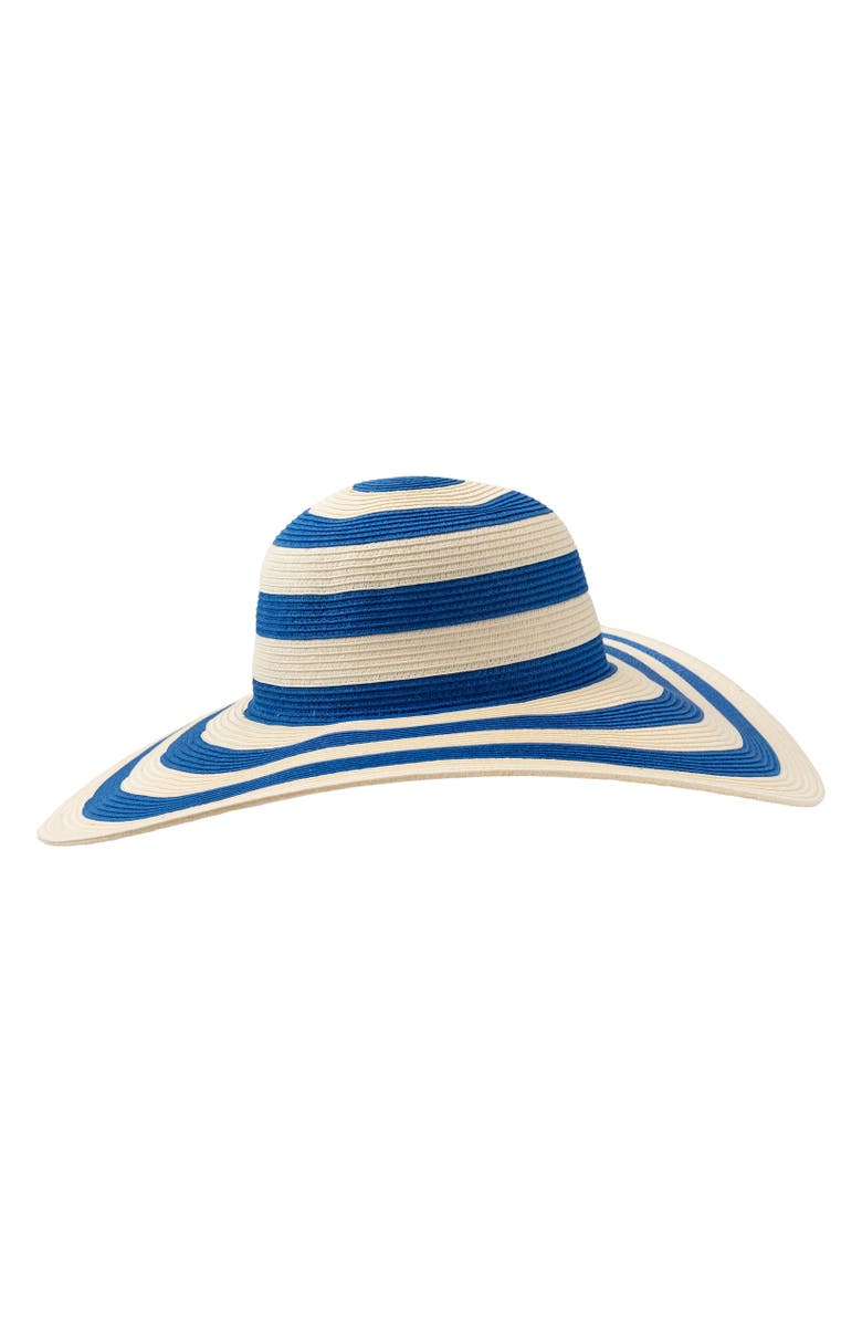 Lauren Ralph Lauren Stripe Sunhat, Alternate, color, Blue/Cream