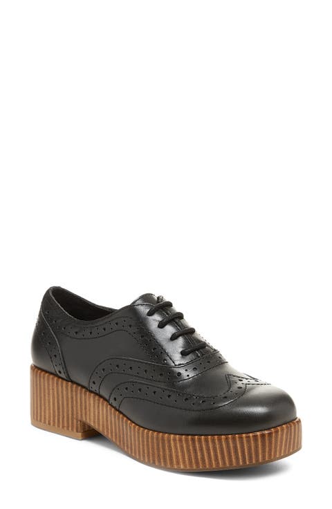 Crest Platform Wingtip Oxford (Women)