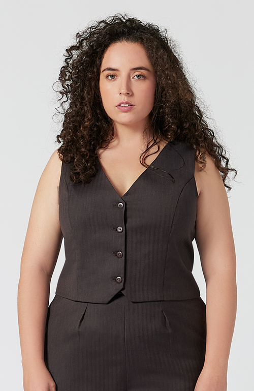Aam The Label The Wool Vest In Deep Plum
