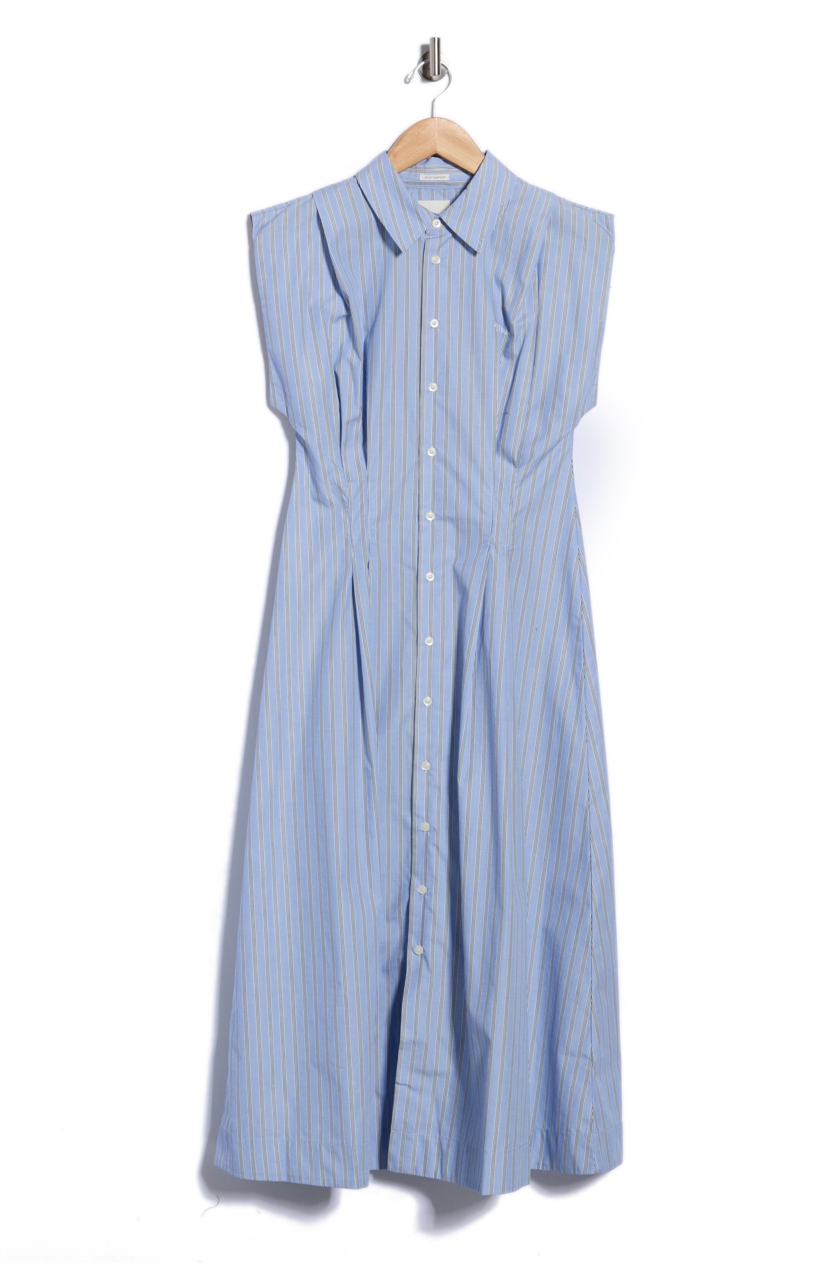 The Mint Condition Striped Cotton Midi Shirtdress