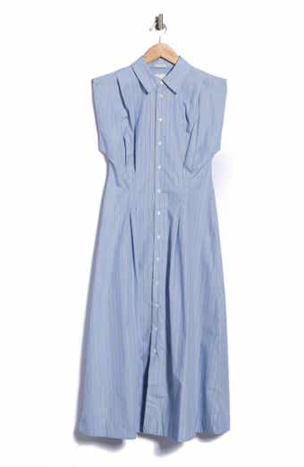 The Mint Condition Striped Cotton Midi Shirtdress