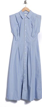 MOTHER The Mint Condition Striped Cotton Midi Shirtdress