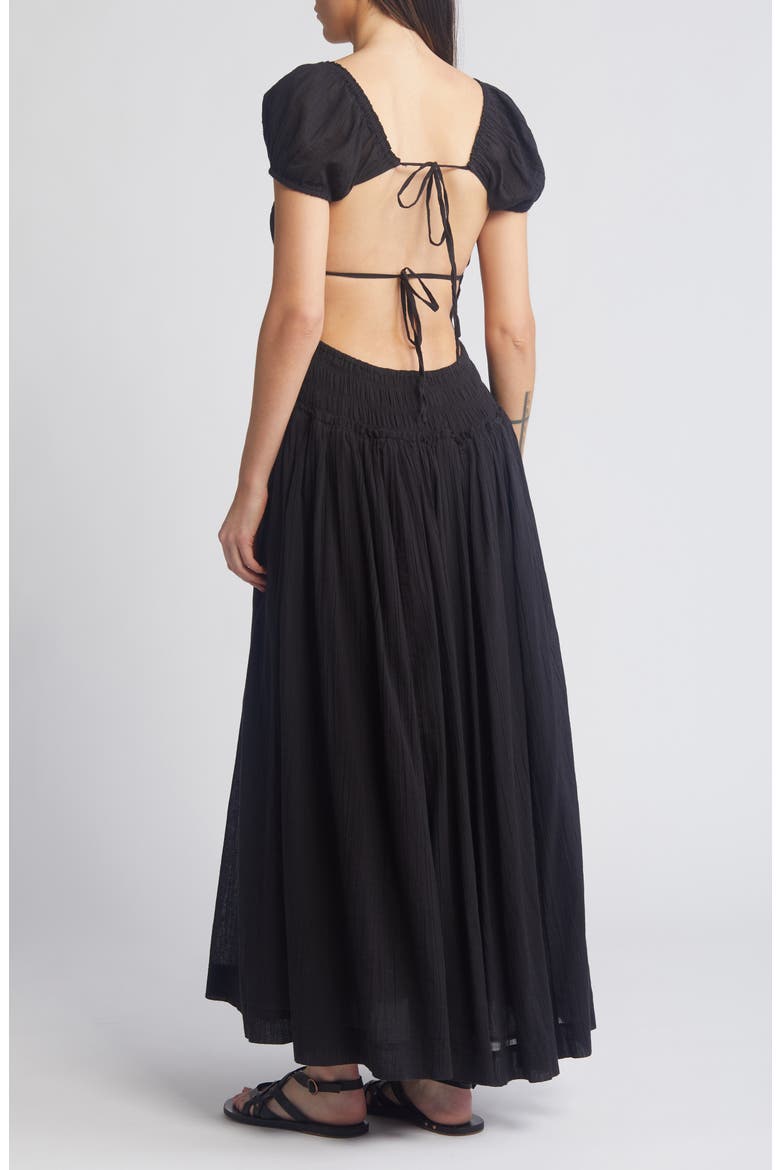 Feeling Bonita Strappy Back Maxi Dress, Alternate, color, BLACK