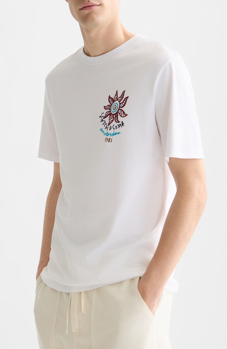 Scotch & Soda Regular Fit Graphic T-Shirt, Main, color, Bright White