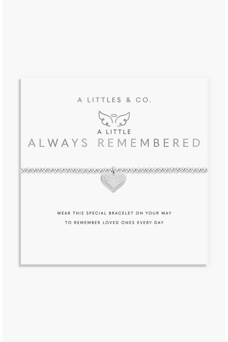 A Little 'Always Remembered' Bracelet, Main, color, Metallic Silver