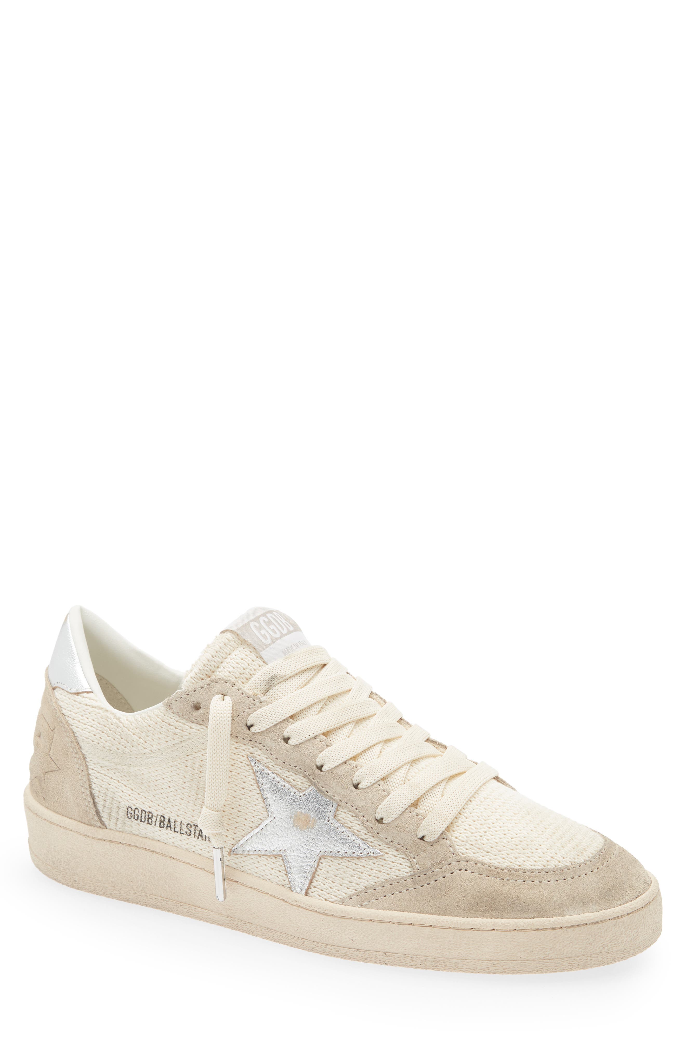 Ball Star Sneaker, Main, color, BEIGE/ SILVER