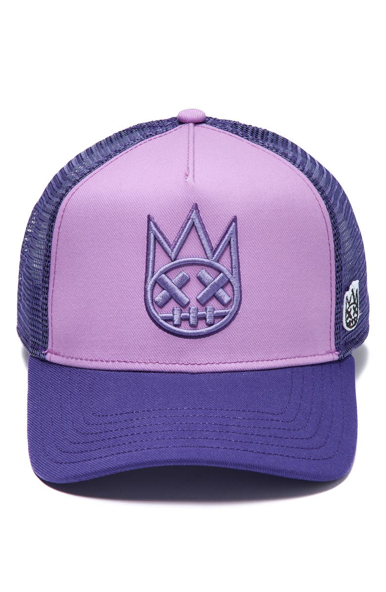 Cult of Individuality Shimuchan Logo Colorblock Trucker Hat, Alternate, color, Dusty Lavender