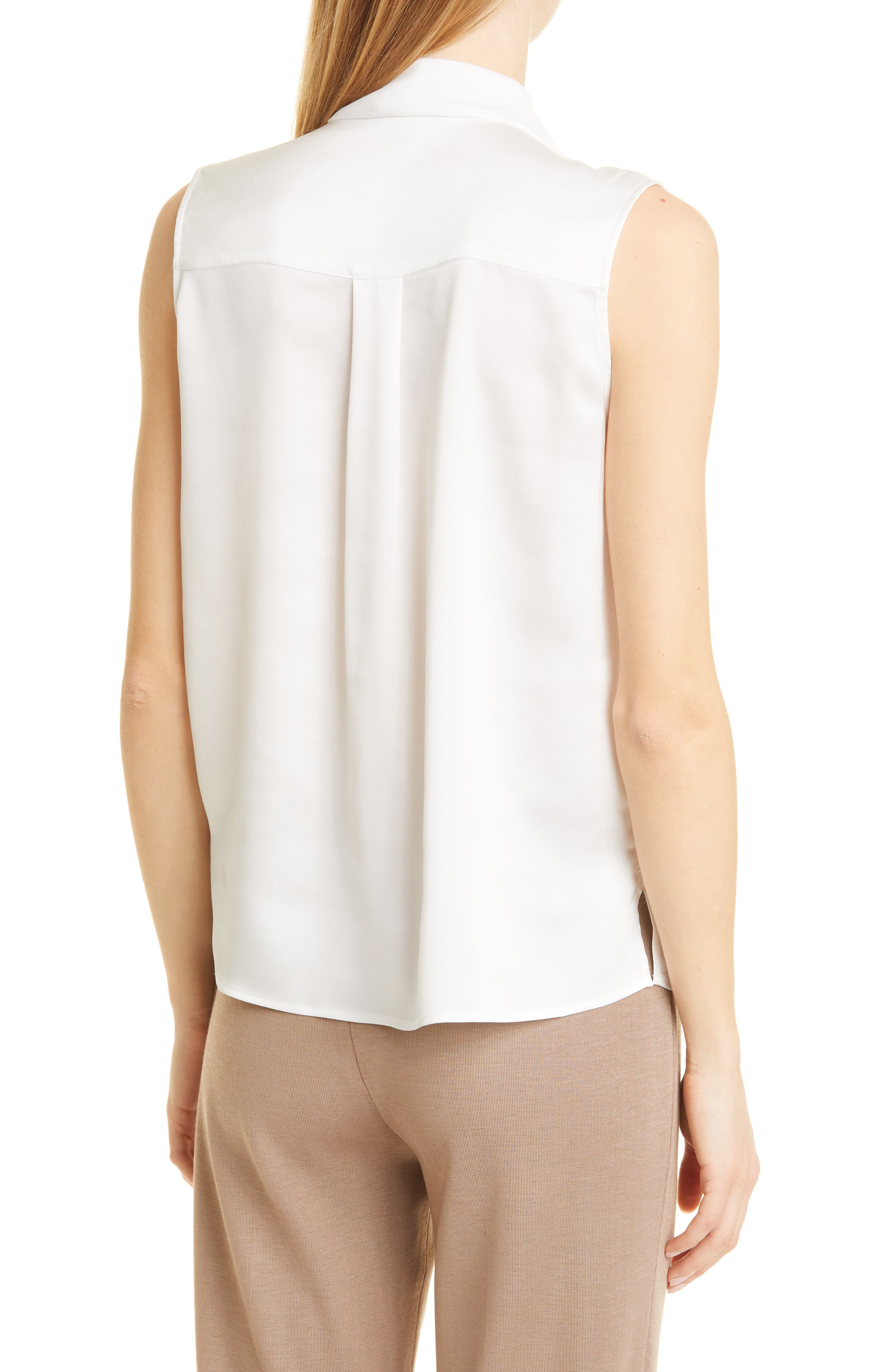 Cascading Lapel Sleeveless Top - image 4