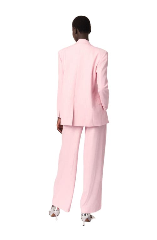 Maje Womens Roses Regular-fit Single-breasted Stretch-woven Blazer In Pink