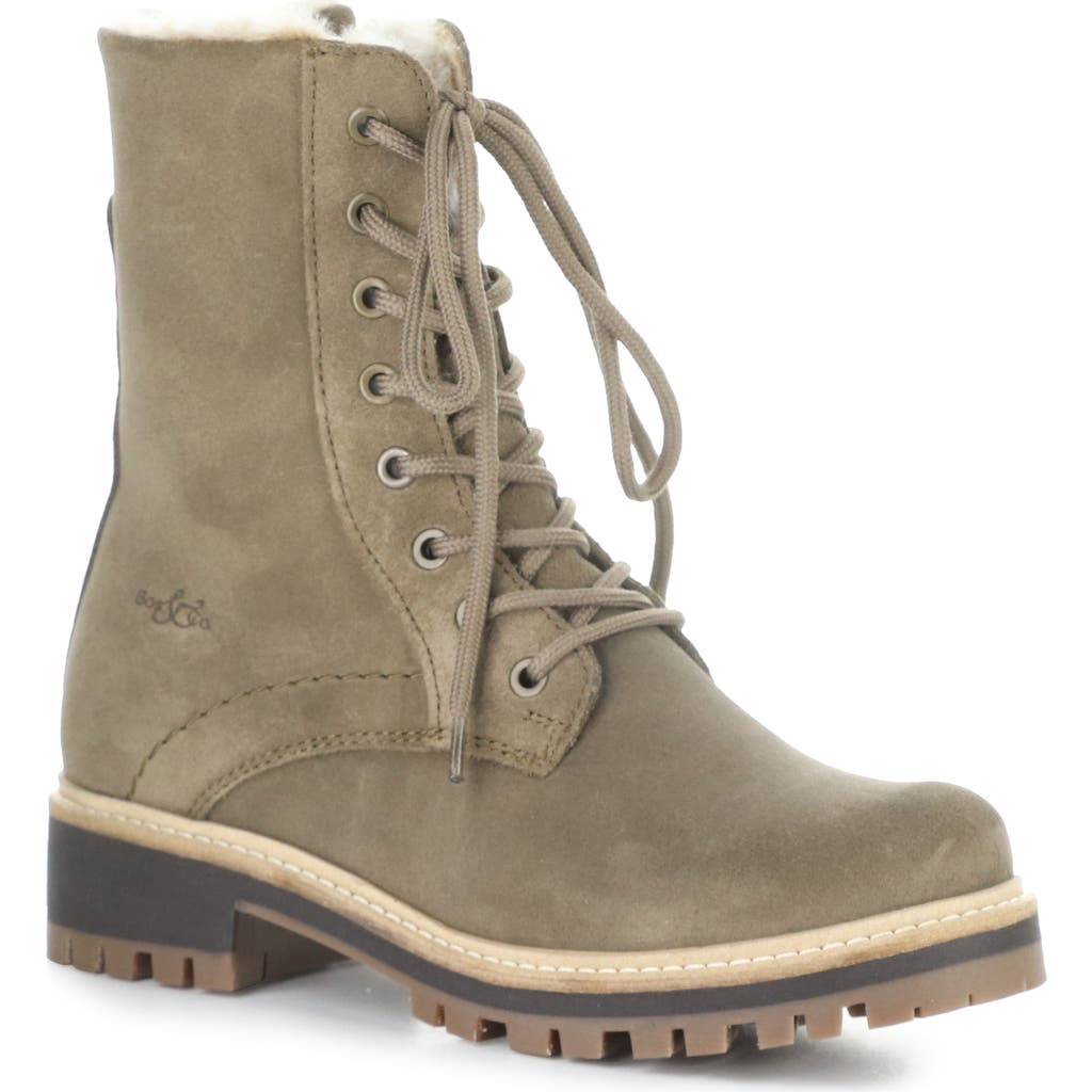 Bos. & Co. Asher Waterproof Faux Fur Bootie In Green