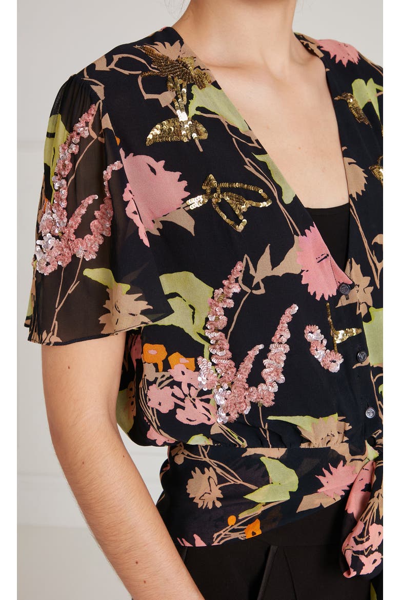 Maisie Blouse, Alternate, color, Black Mix