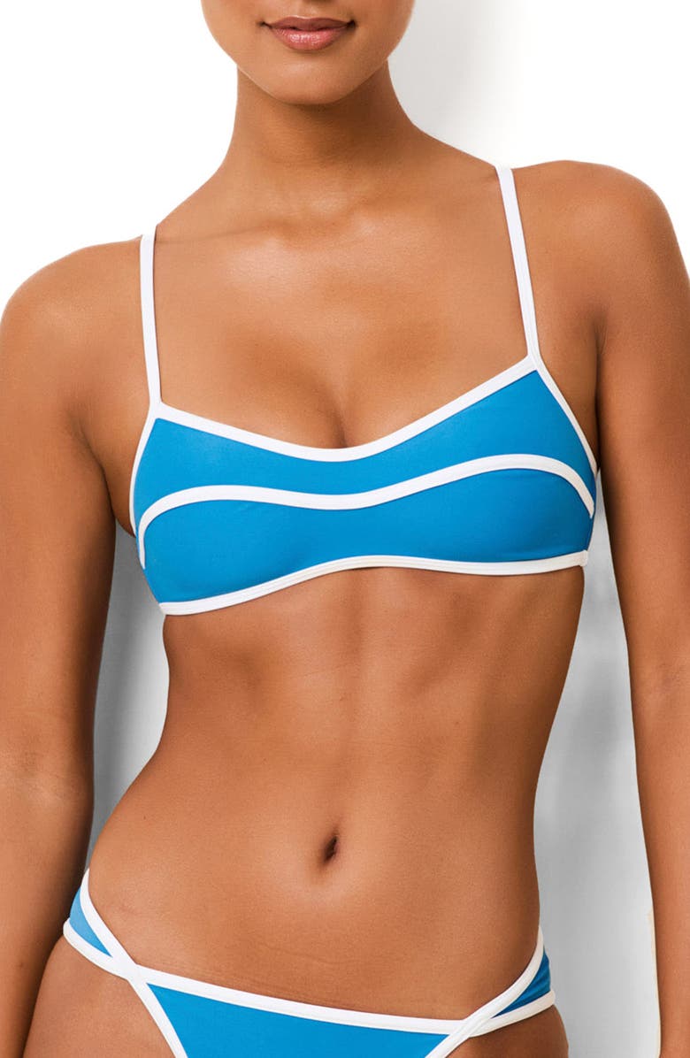 Solid & Striped The Milani Bikini Top, Main, color, Cosmic Blue