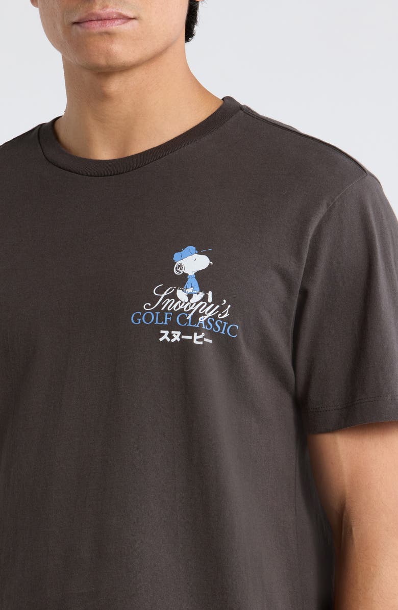 The Forecast Agency Peanuts<sup>®</sup> Tokyo Golf Graphic Cotton T-Shirt, Alternate, color, Black