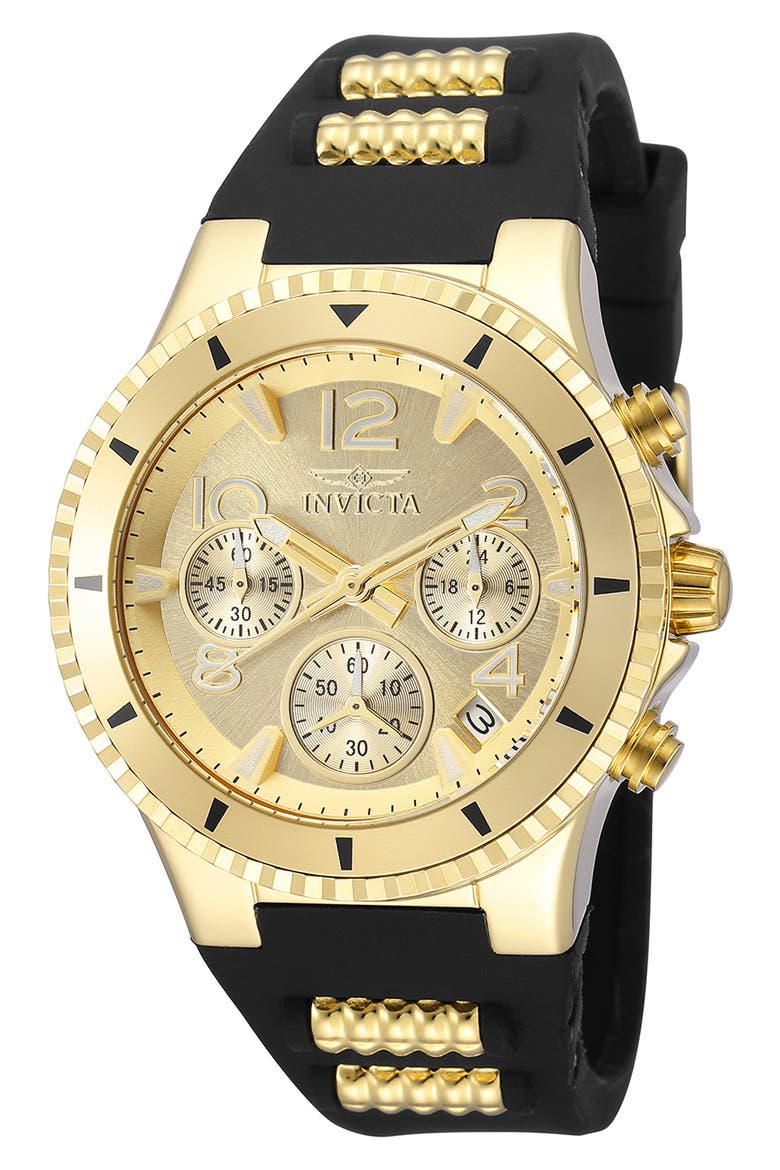 Women's Blu Lady Silicone Strap Quartz Watch, 39mm, Main, color, GOLD