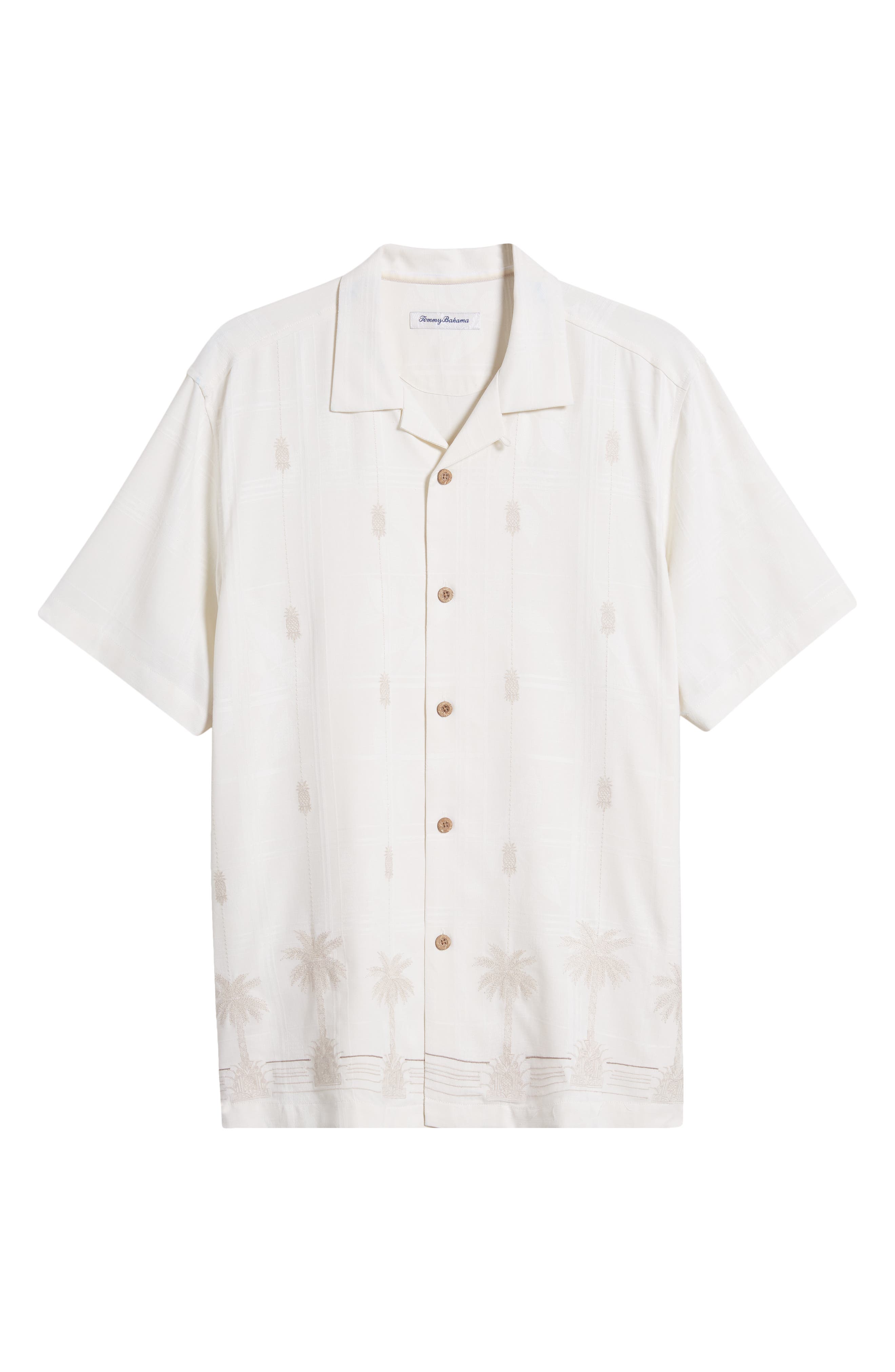 Tommy Bahama Pina Palms Embroidered Silk Camp Shirt