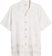 Tommy Bahama Pina Palms Embroidered Silk Camp Shirt