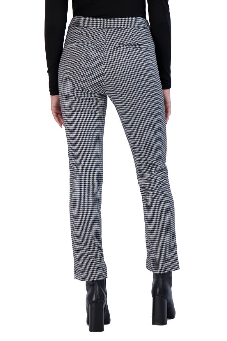 Houndstooth Straight Leg Pants, Alternate, color, BLACK/ WHITE