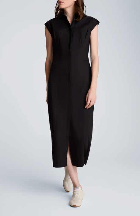 Pleated Maxi Shirtdress