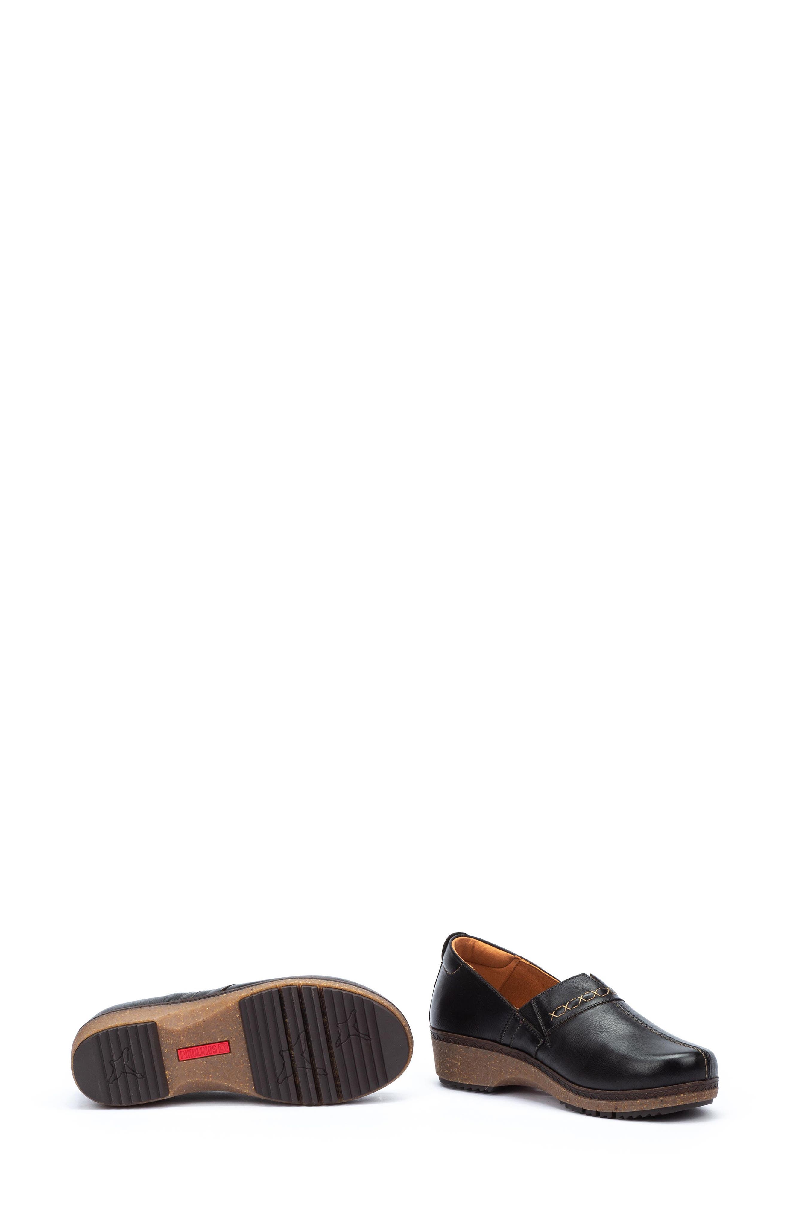 PIKOLINOS Granada Leather Clog, Alternate, color, Black