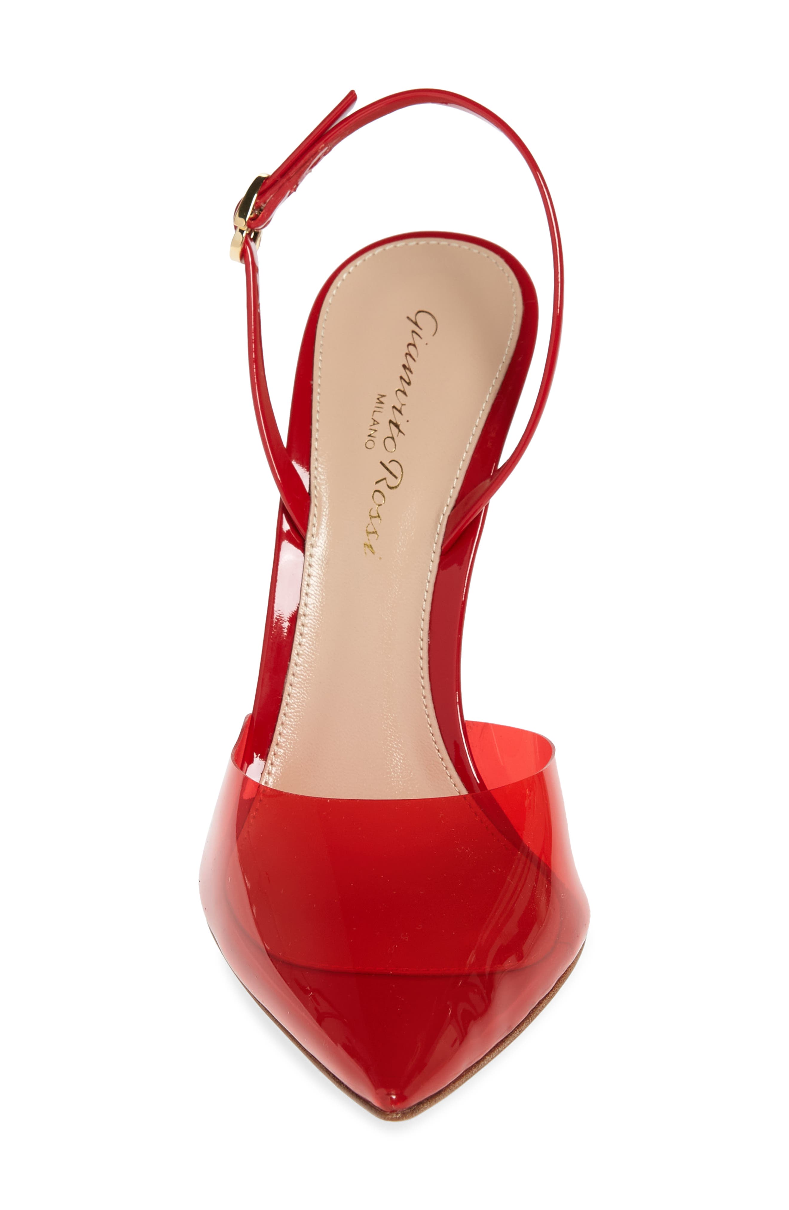 Gianvito Rossi Ribbon Pointed Toe Slingback Pump, Alternate, color, 